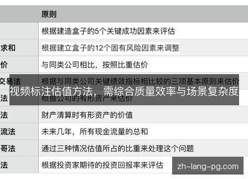 视频标注估值方法，需综合质量效率与场景复杂度